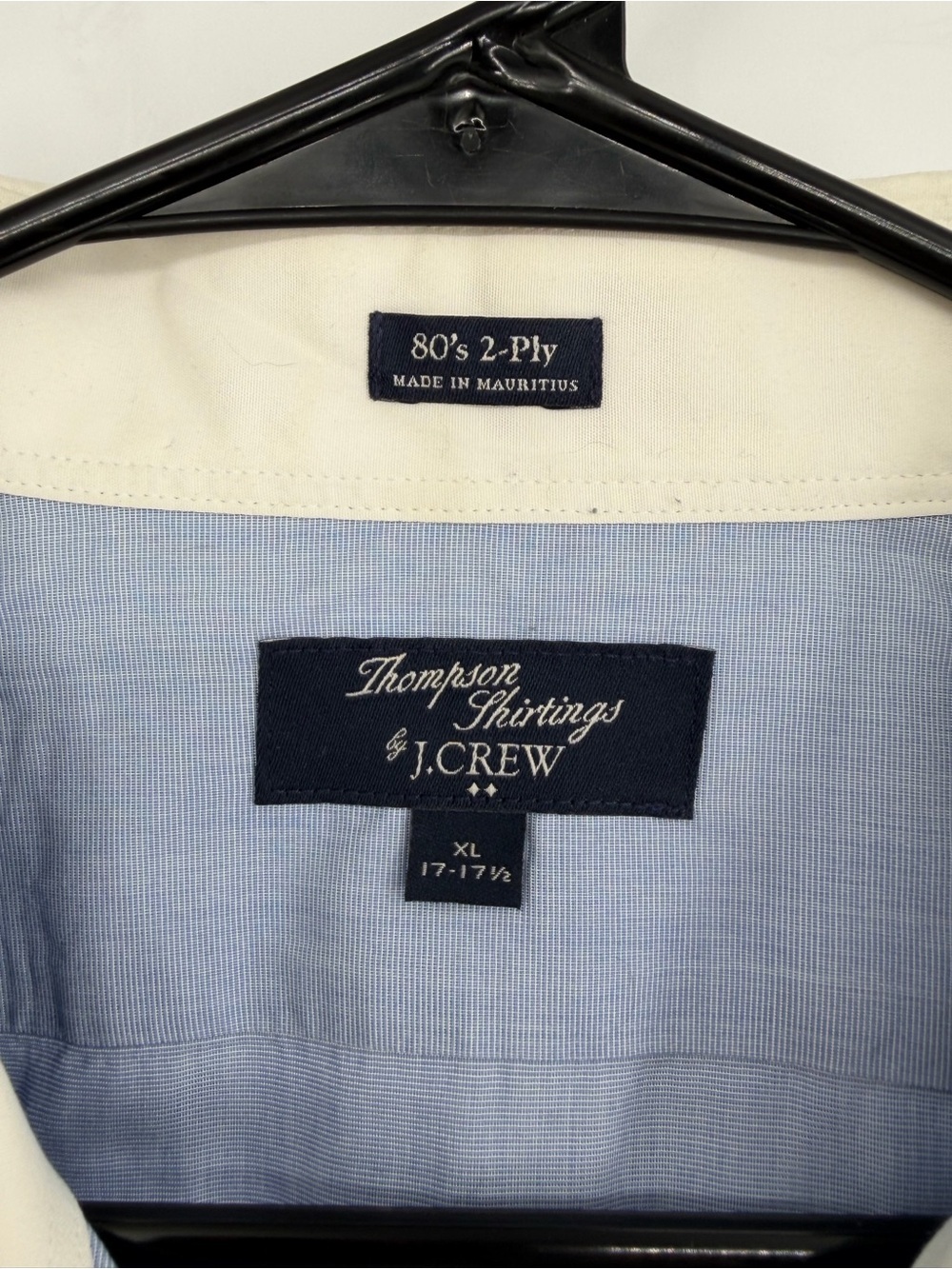 Thompson Shirtings by J.Crew Blue & White Collared Preppy Button up Shirt - Picture 2 of 4